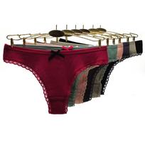 Women's Thongs G-strings Woman Underwear Sexy Cotton Cute Bows Ladies Panties Strings Tangas for Women 6 pcs M