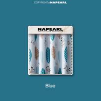 1PC NAPEARL 70-80% užtemimas Minimalistinis Šiuolaikinis Šiaurės šalių augalinis poliesterio pluoštas Spausdintos užuolaidos Permatomos užuolaidos svetainės miegamojo namų dekoravimui Tulle-100x130cm mėlyna