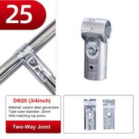 1 vnt. Apvalaus vamzdžio jungtis 20/25/32 mm Stovo atrama Naujas fiksavimo spaustukas Drabužių ekspozicijai 25mm two way