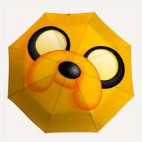 Adventure Time Jake the Dog Automatic Open/Close Umbrella   Compact Travel Umbrella, 8 Rib Heavy Duty Construction, Ideal Gift, 124