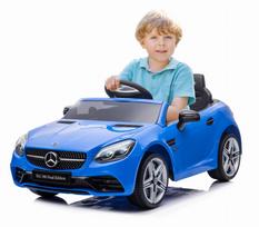 Akumuliatorinis automobilis Mercedes Benz Slc300 Kabrioletas Vaikiškas automobilis su pulteliu Mėlynas