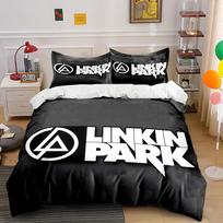 Linkin Park” logotipo tekstas.” Patalynės komplektai Antklodžių užvalkalų komplektai Antklodžių užvalkalai Pagalvių užvalkalai   (1 * Antklodės užvalkalas 2 * Pagalvių užvalkalai be antklodės įdaro) 135x200cm