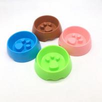 Anti-choke Slow Feeder Pet Bowl, Thickened Plastic Puzzle Single Bowl for Dogs Cats Anti-obesity Healthy Eating Pet Supplies (as the picture,S)