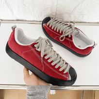 New bright color Dexun shoes retro casual sports board shoes Forrest Gump shoes outdoor hiking shoes X 39 raudona