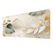 PC Fresh Green Leaf Office Large Mouse Pad with Precision Stitched Edges Easy To Wash NonSlip Base for Stable Desk Using 400X800X2MM