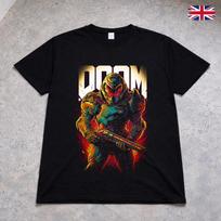 DOOM Slayer T Shirt Gaming Shooter Tee Demon Hunter Game Graphic Adults Kids 2XL