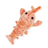 USB Charging Lobster Cats Toy Simulation Jumping Shrimp Dancing Moving Plush Electric Pet Toys 3 Modes Washable oranžinė