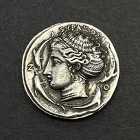 Moon Goddess Diana Greek Artemis Silver Coin Silver Plated Coin Necklace Couple Ancient Coin Pendant Gift coin collection