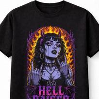 Hellraiser Gothic Demon Girl Pentagram Horror Unisex TShirt S