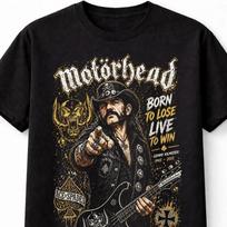 Motorhead Lemmy Born to Lose Graphic Tee Heavy Metal Unisex T Shirt S