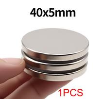40x5mm Super stiprus neodimio magnetas N35 NdfeB Nuolatinis magnetinis imanes Apvalūs galingi magnetai Šaldytuvas