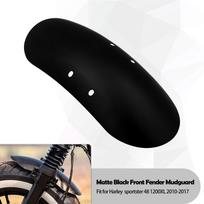 Motorcycle Custom Short Front Fender Cover Matte Black Steel Iron Mudguards Cover For Harley Sportster Forty Eight XL1200X 10-20 Front Fender black