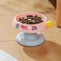 Anti-Choking Non-Slip Pet Feeder Supplies Cute Cartoon Elevated Pet Bowl Stainless Steel Bowl Neck Protection Neck Protection