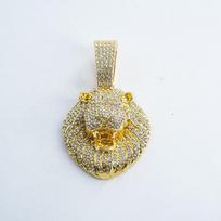 Hot Selling Niche Street Hip-hop 3D Lion Head Pendant in Europe and America, Cuban Necklace Style Jewelry