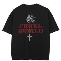 Streetwear Both Sides Cross Graphic T-Shirt Cotton Unisex Tops Tees Summer Short Sleeves T Shirt M juoda