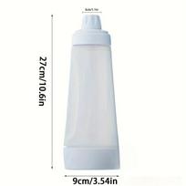 Naujas 1000 ml rankiniu būdu sukamas tešlos maišytuvas-butelis su skale, tešlos dozatorius, blynams su plaktuvu, kepiniams, lengvai spaudžiamas LIJIAO balta
