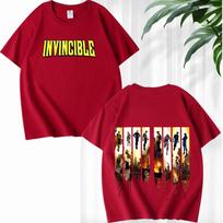 The Invincible war Comic Art Classic T Shirt men ’s women Oversized 100% Cotton short sleeve Summer print Unisextops XS raudona
