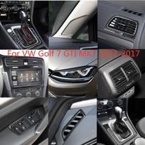 Automobilio vidaus apdaila Mada Apsauga Anglies pluošto lipdukas skirtas Volkswagen VW Golf 7 GTI MK7 2014- Auto 2014-20191gY gray