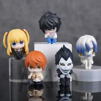 Aixlan 5pcs Set DEATH NOTE Figure Cute Edition Yagami Light 4cm Ryuk/L·Lawliet PVC Action Figure Amine Collectible Figurine