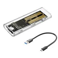 Skaidrus USB 3.1 M.2 NGFF SSD korpusas