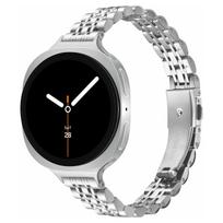 Plonas dirželis Samsung Galaxy Watch 8 laikrodžiui 44mm 40mm Priedai Metalinis Nerūdijančio plieno Apyrankė correa Galaxy Watch 8 classic 46 galaxy watch 8 40mm sidabras