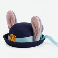 Zootopijos pareigūnės Judy Hopps skrybėlaitė, tinkama kasdieniam dėvėjimui ir Cosplay A gray