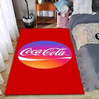 Red Carpet with Classic Coca-Cola Text Logo Design for Home Suitable for use as an anti-slip for living room bedroom sofas 40x60cm( 15x23in )