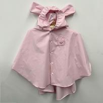 Kids Waterproof Cartoon Raincoat Teddy Bear and Rabbit Design Clear Pon Baby Rain Jacket for School and Camping 55-61cm radius