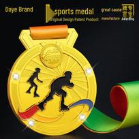 Daye Roller & Ice Skating Medals: Custom Metal Plaques & Gold Track and Field Sports Badges 7 cm