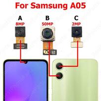 Rear Front Camera For Samsung A05 A055 Backside Facing Frontal Selfie Back Camera Module Mobile Phone Replacement Parts Camera A