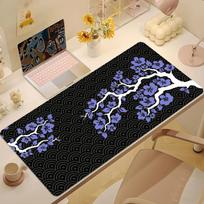fashion pink retro cherry blossoms Mouse Pad Large Nonslip Lockedge Desktop Computer Desk Mat Keyboard MousePad Office Student XL 400x800x2mm
