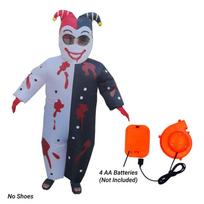 Evil Clown Inflatable Costume For Halloween Party Prank And Stage Performance Black Color