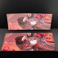 HD Printing Genshin Impact Hu Tao Mousepad Computer Locking Edge Nonslip Rubber Mouse Pad XXL Keyboard Anime Cute Girl Desk Pad 800x300x2mm