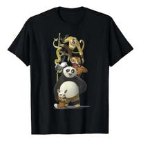Marškinėliai Su Kung Fu Panda Po Ir The Furious Portretu S įvairiaspalvis