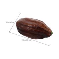 Dirbtinis kakavos vaisius Realistiškas dirbtinis kavos vaisius Rekvizitas Kavinės virtuvės stalo dekoracija Imituotas kakavos ornamentas Žalias (Light brown,15X7X7CM) šviesiai ruda spalva