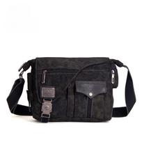 Men's Vintage Messenger Bag for 11 inch iPad Durable Canvas Multi-Pocket Shoulder Bag Multifunctional Work Travel School Satchel 35cm 25cm 10cm juoda