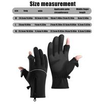 Cycling Gloves 2-Fingerless Touchscreen Snowboard Gloves Anti-Slip Work Gloves For Men Waterproof Cold Weather Gloves For Skiing XL juoda