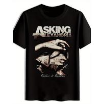 Asking Alexandria, A British Metalcore Band, Rock Music, Summer, Print T-Shirts, Round Neck Short-Sleeve T-Shirts S juoda