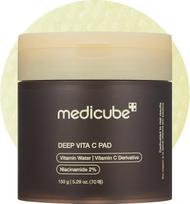 Medicube Deep Vita C Facial Pads. Vitamin C Toner Pads for Uneven Skin Tone. 1pcs ruda
