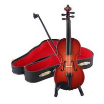 Mažas smuiko raktų pakabukas su garsu mini smuiko žaislų rinkinys, groja liūdna muzika Mažiausias smuiko modelis, mini verkiantis pasakojimas, nešiojamas miniatiūrinis smuikas 8 cm red