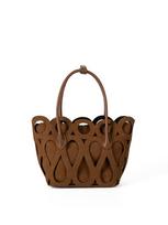 Dizainas Moteriška Rankinė Tuščiavidurė Petinė Maišelio Formos Crossbody Krepšys Madingas Tote Krepšys Elegantiškas Prabangus Moteriškas Bolso ruda
