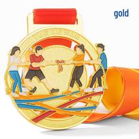 Universal Tug-of-War Medal for Youth & Family Sports Events: Fun School Competition Award auksas