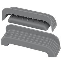 A25F-2-Pack Silicone Handle Covers For Ninja Crispi Glass Air Fryer, Heat-Resistant Grip For 2.5/4/6 QT Models pilka spalva