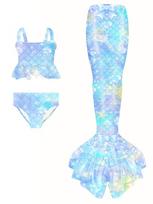 Undinukės mergaičių žuvies uodegos princesės kostiumas Bikini maudymosi kostiumas 150 white