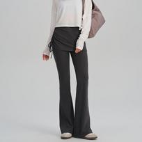 High-Waisted Butt-Lifting Flare Fitness Pants with Detachable Skirt for Tall Women - Spring/Summer Yoga and Sportswear. XL