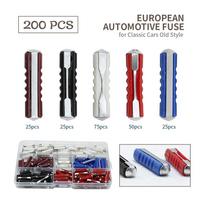 200 vnt. Europos saugikliai Euro Rytų Torpedos stiliaus Saugiklis 5A 8A 16A 25A 40A Kontinentinis Bakelitas Klasikiniams Seno Stiliaus Vintage Automobiliams 200PCS