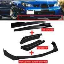 Universal Car Front Bumper Splitter Lip Spoiler Diffuser Body Kit Winglets Side Skirt Extension Protector Black Cars Accessories Black round head black