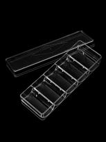 Professional Casino Game Accessory 5 Rows/100 Chips Chip Tray W/ Lid Durable Clear Acrylic Poker 100 Case Box