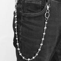 Trendy Unisex Dice Chain for Hip Hop Punk Style – Versatile Metal Pant Accessory black