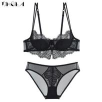 DKGEA Sexy apatinio trikotažo rinkinys Lace Plus Size Liemenėlė 70A juoda